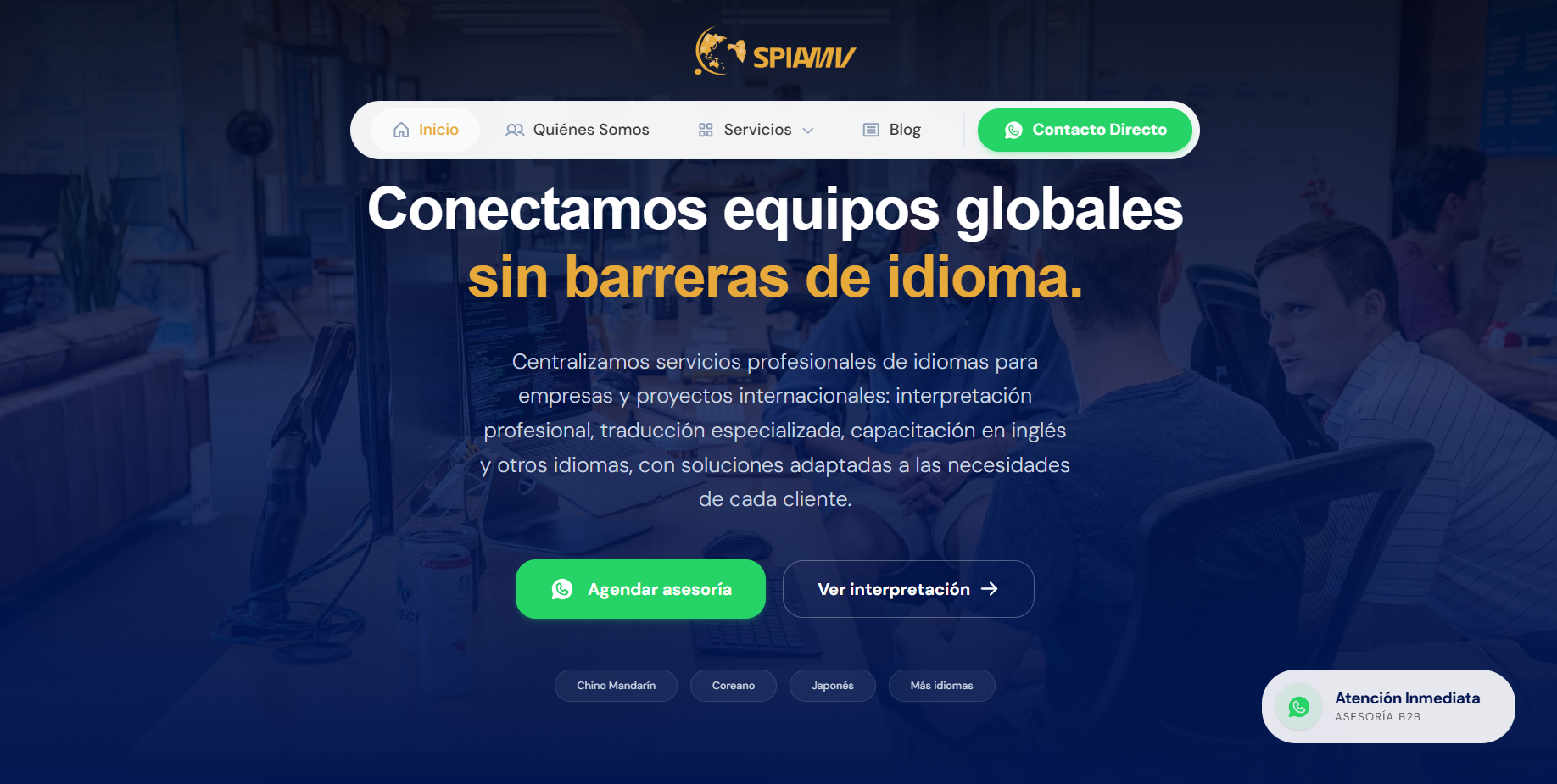 Muestra del proyecto SPIAMV Idiomas