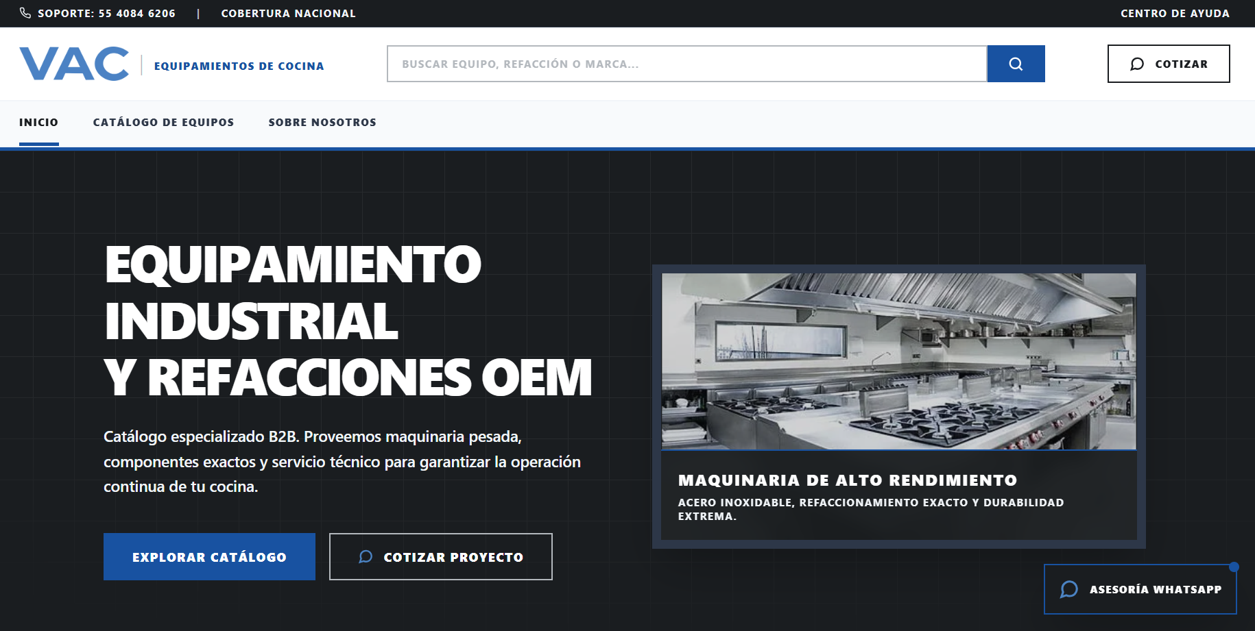 Muestra del proyecto VAC Equipamiento